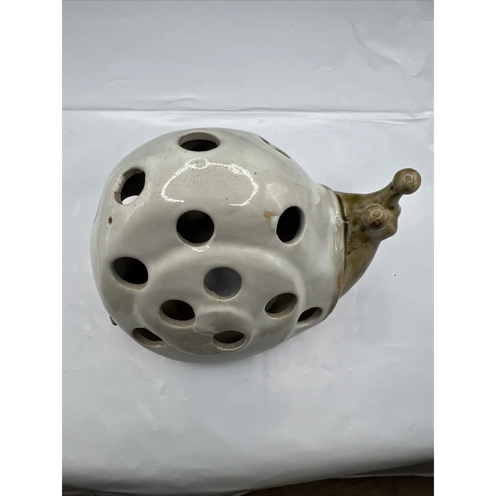 Vintage Vandor Ceramic Snail Candle Holder Japan MCM Votive Lantern